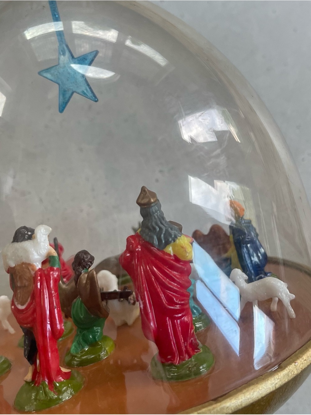 Vintage Ohio Art Revolving Musical Dome Rotating Nativity Scene Christmas Decor - Picture 5 of 8